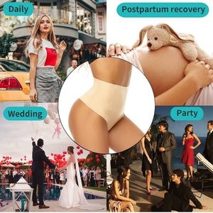 DREAM SLIM  High-Waist Seamless Body Shaper Firm Control Tummy Thong Shapewea